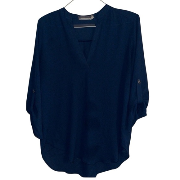🌹LUSH DARK TEAL V NECK BLOUSE - Picture 1 of 5